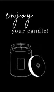 Candle warning care cards