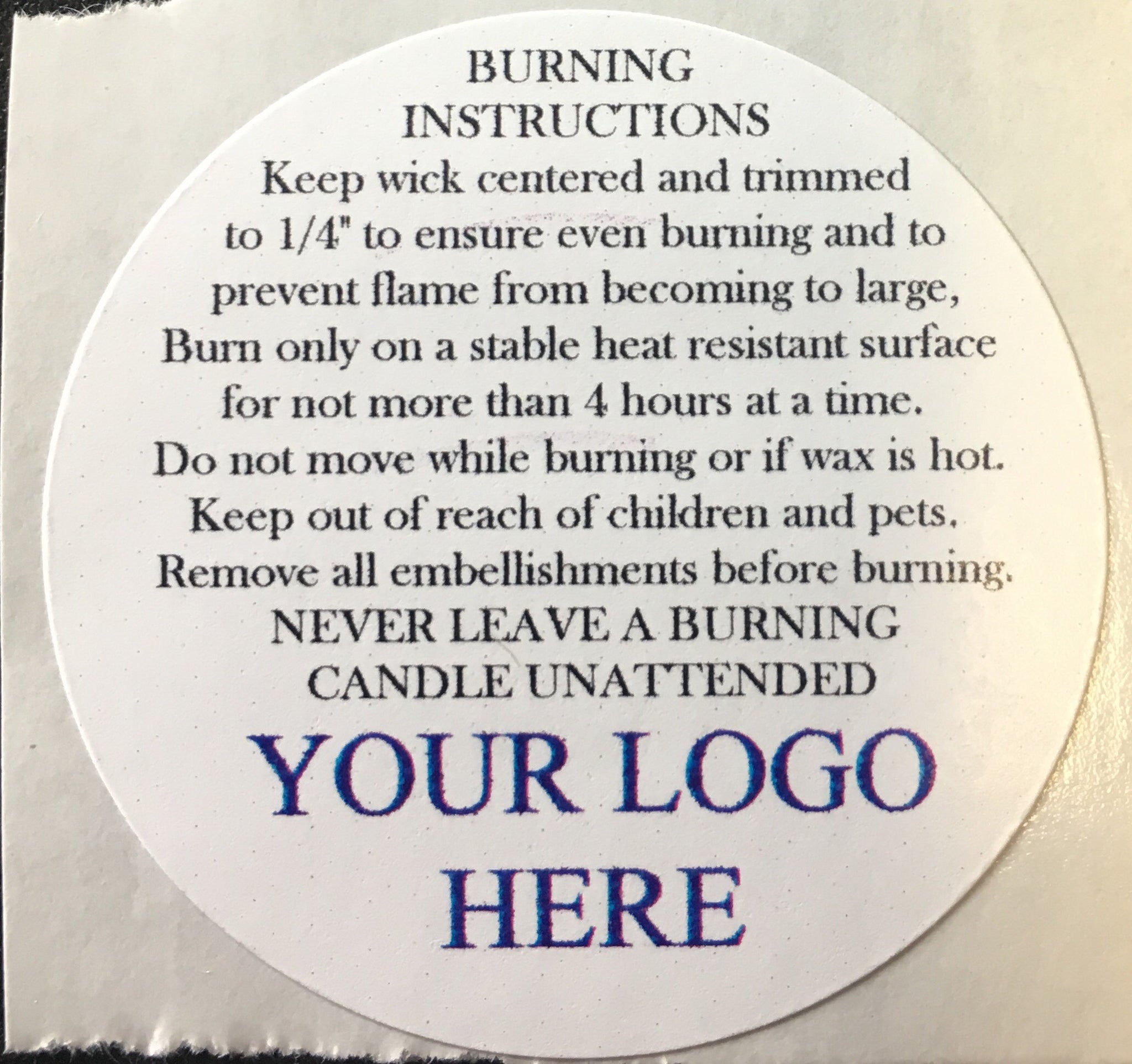 Keystone Labels Custom Warning Labels – Keystone Candle Supply